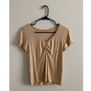 AE Soft & Sexy Yellow Short Sleeve Top